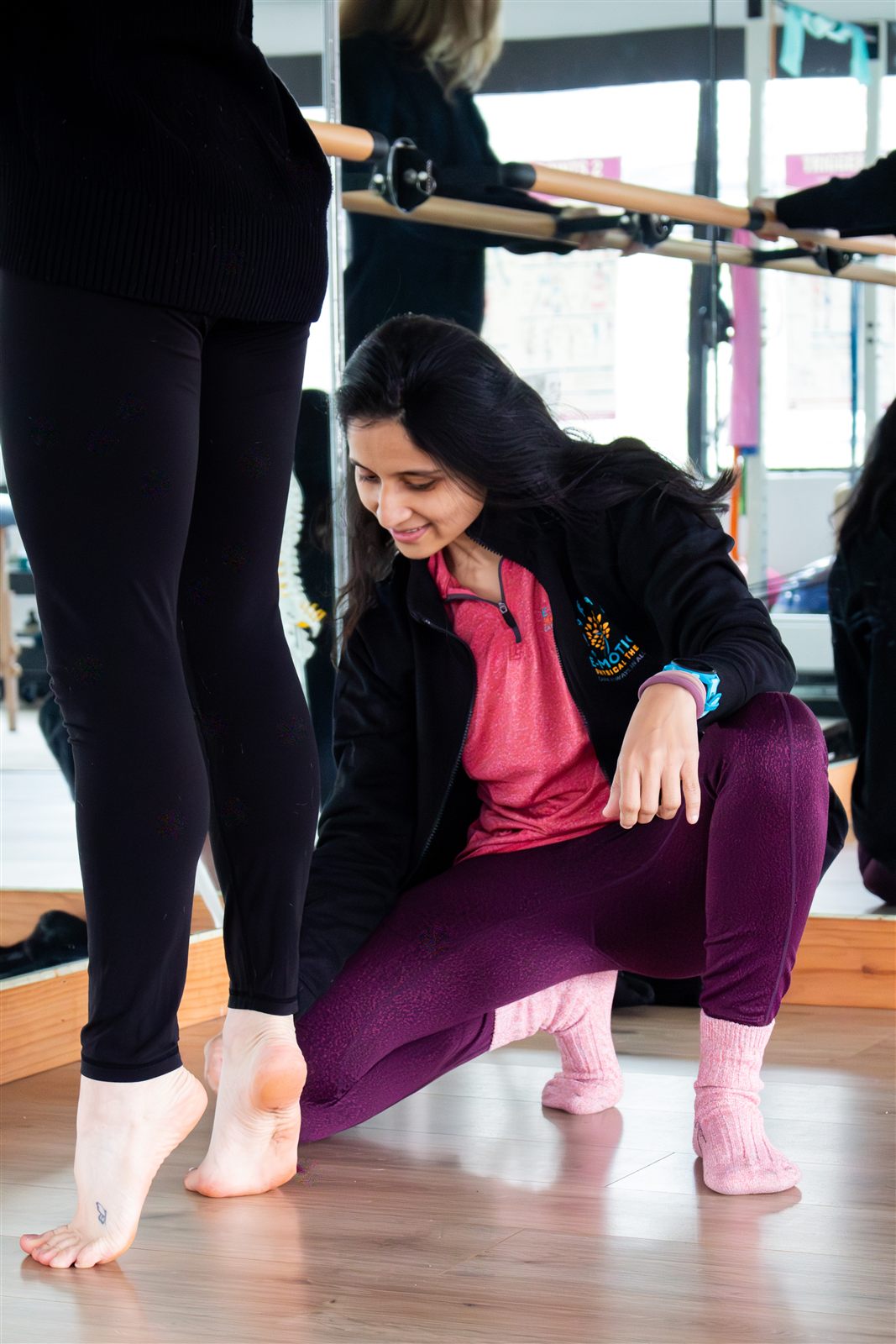 Dr. Foram Patel performing a movement assessment