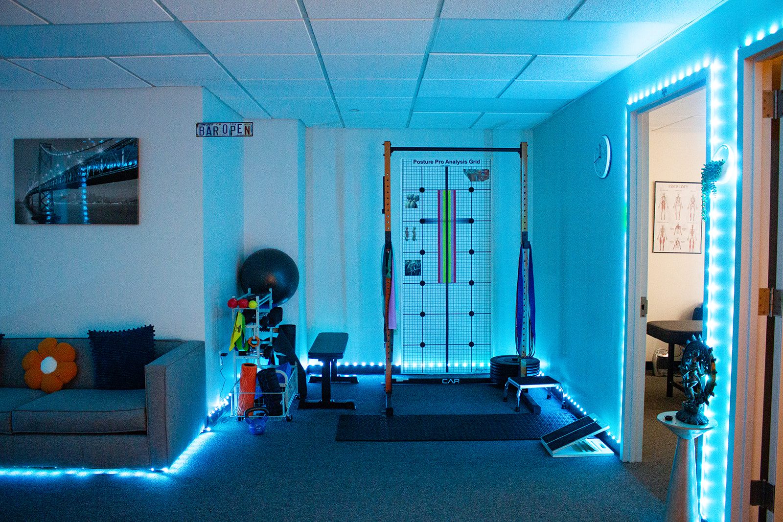 New York clinic equipment area, wide view