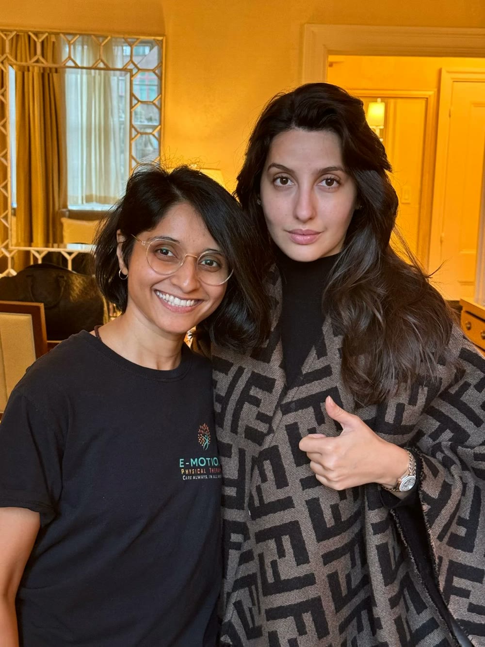 Dr. Foram Patel with dancer and actress Nora Fatehi